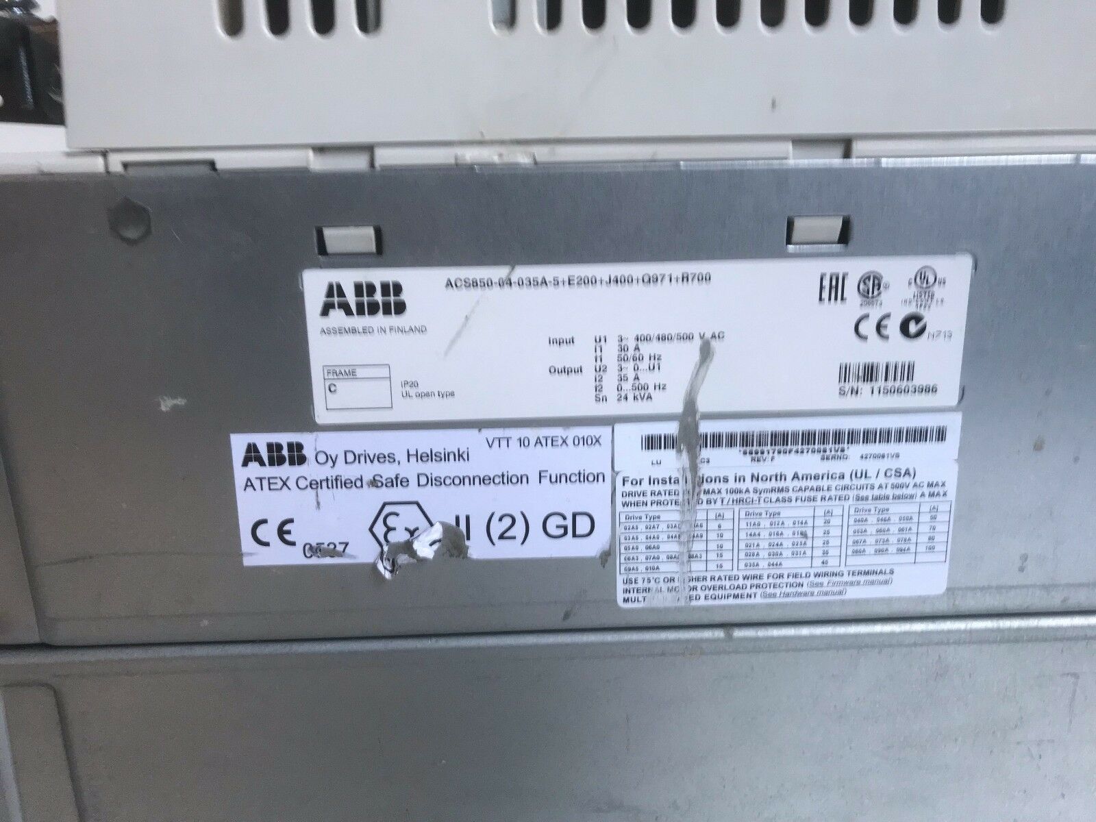 ABB ACS850系列变频器维修